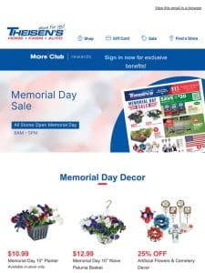 Save on Memorial Day Planters & Decor