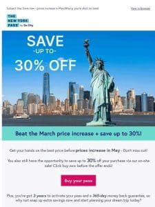 ???Save up to 30% now – prices increase in May ???