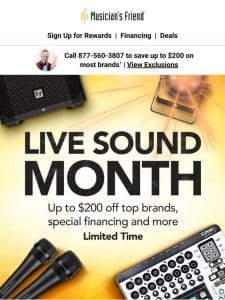 Savings by the bundle: Live Sound Month