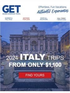 Say Ciao， Italy from $1，100