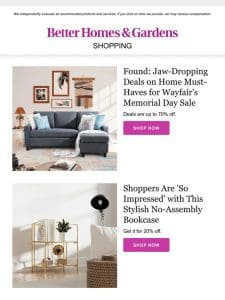 Score Major Deals Ahead of Memorial Day on Amazon and Wayfair