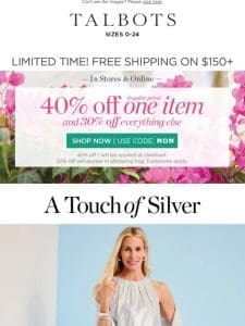 Shine in Silver   + 40% off 1