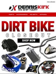 Shop Dirt Bike Closeouts Before The Deals Are Gone!