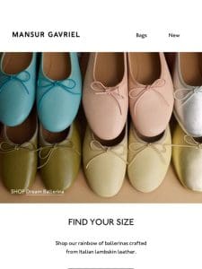 Shop our rainbow of ballerinas