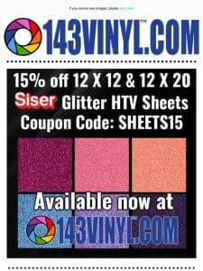 Siser Glitter Sheets on Sale Now!