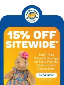 Sitewide Sale – 15% OFF All the Stuff You Love!