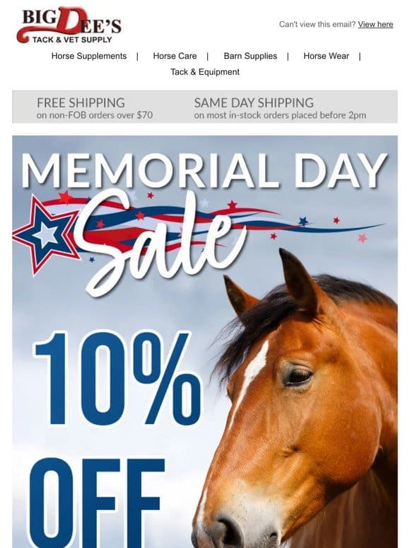 Sitewide Savings! Memorial Day Flash Deal