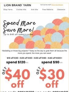 Spend More & Save More!