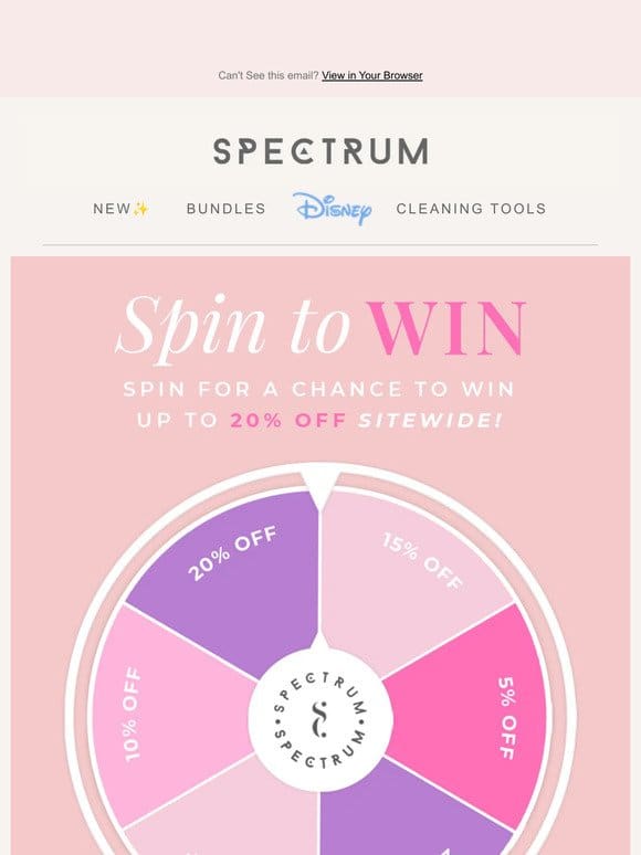 Spin to Win 20% OFF