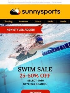 Splash into Savings: New Styles Added ?