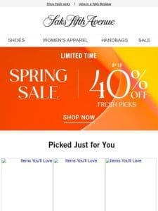Spring Sale reminder: Enjoy up to 40% off Moschino， Mach & Mach， Mac Duggal and more for a limited time + Look what’s back from Aquazzura & more