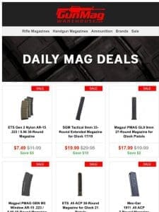 Start The Weekend With These Deals | ETS Gen 2 Nylon AR-15 30rd Mag for $7.49