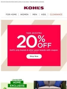 Starts TODAY   Save 20% on something big， incredible， great， amazing …