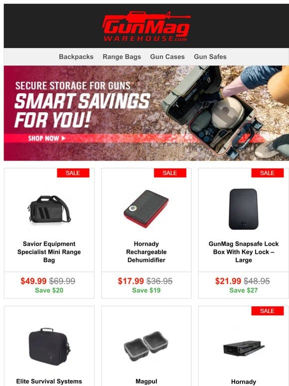 Store Your Gear With These Deals | Savior Equipment Specialist Mini Range Bag for $50