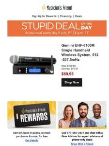 Stupid Deal of the Day now available!