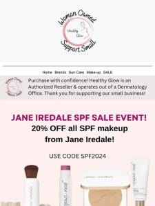 Summer Refresh! 20% Off Jane Iredale SPF