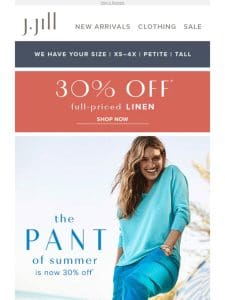 Summer’s favorite pant is now 30% OFF!