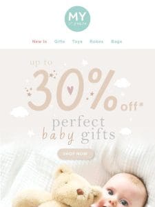 Sweet Surprises: Up To 30% Off Perfect Baby Gifts