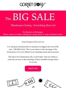 THE BIG SALE!