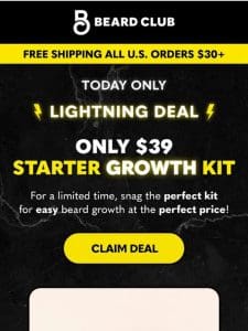 TODAY ONLY: Lightning Deal on Starter Growth Kit!