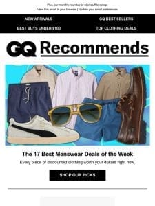 The 17 Best Menswear Deals of the Week