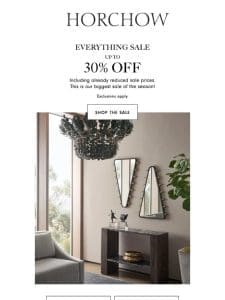 The Everything Sale is happening! 25-30% off sitewide!