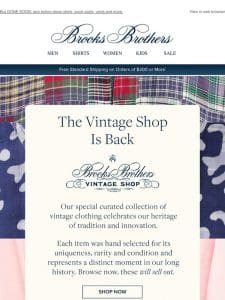 The Vintage Shop is OPEN: one-of-a-kind pieces HERE NOW…