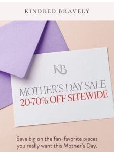 The mother of all sales is here! Save 20-70% sitewide.