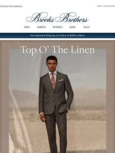 Top o’ the linen to you