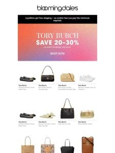 Tory Burch: 20-30% off!