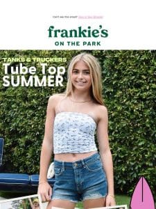 Trend Alert: Tube Tops， Tanks & Trucker Hats