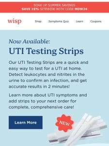 UTI Testing Strips are here!