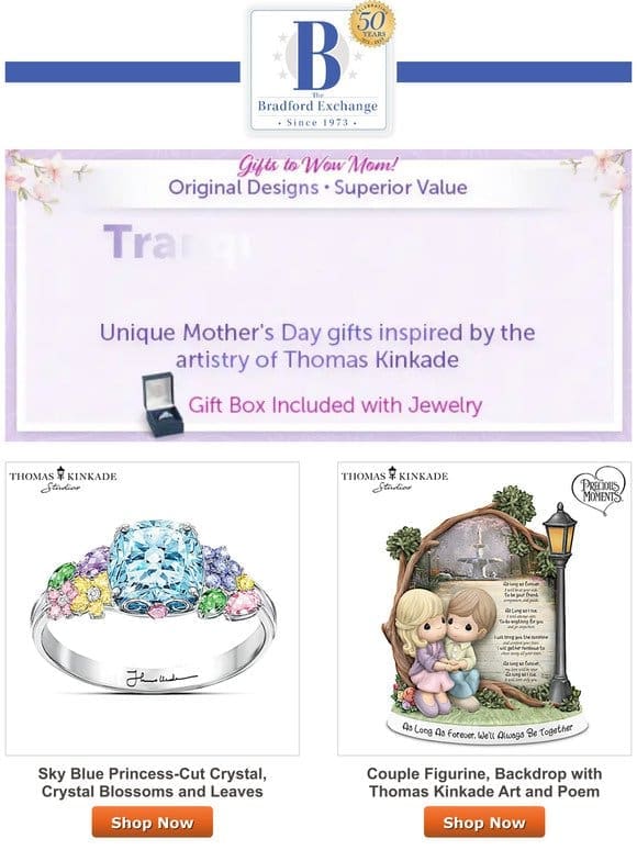 Unique Mother’s Day Gifts Inspired by Thomas Kinkade Art