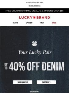 Up To 40% Off Your Next Denim Delivery