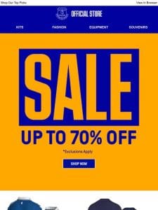 Up To 70% Off | End of Season Sale