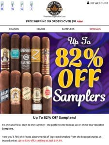 Up To 82% Off Samplers