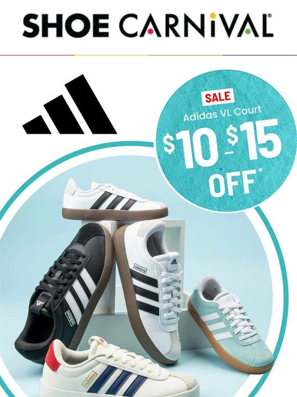 Up to $15 off adidas inside ?