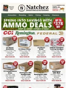 Up to $378 Off When You Spring Into Ammo Savings!