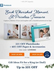 Up to 55% OFF on Father’s Day Photobooks