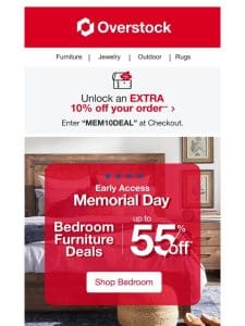 Up to 55% off! Bedroom Deals of Your Dreams