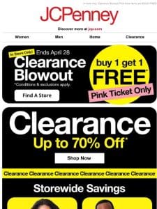 Up to 70% OFF! Clearance is calling