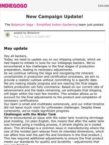 Update #32 from Botanium Vega – Simplified Indoor Gardening