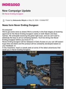 Update #40 from Never Ending Dungeon