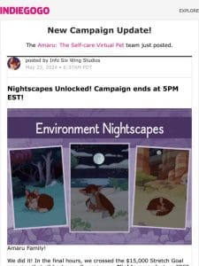 Update #43 from Amaru: The Self-care Virtual Pet