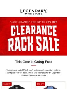 Valued Customer， Unbeatable Deals: 75% OFF Clearance Items!