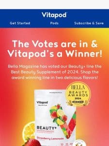 Vitapod is a Bella Beauty Awards Winner!