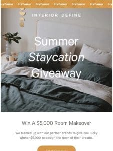 Win a $5，000 Room Makeover!