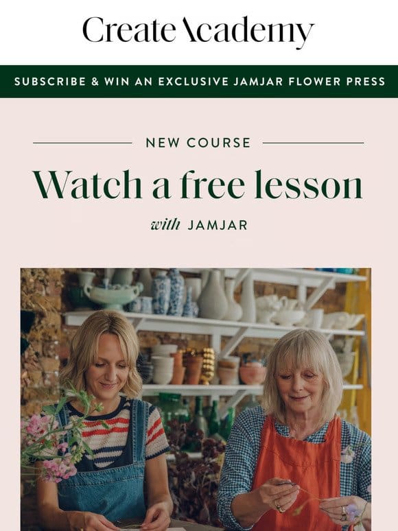 Win a JamJar flower press