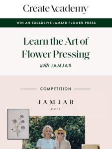 Win a JamJar flower press