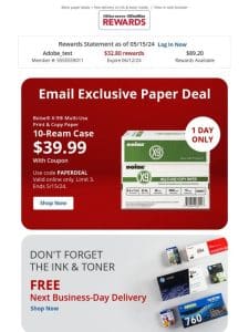 Your Email Exclusive Paper Deal is Here. $39.99 Boise® X-9® 10rm case